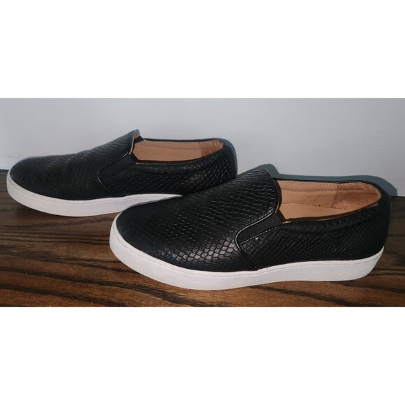 Pre-Owned VIONIC Splendid Snake Slip-On Women's Comfort Sneaker-Black - Size 7 - Picture 9 of 15